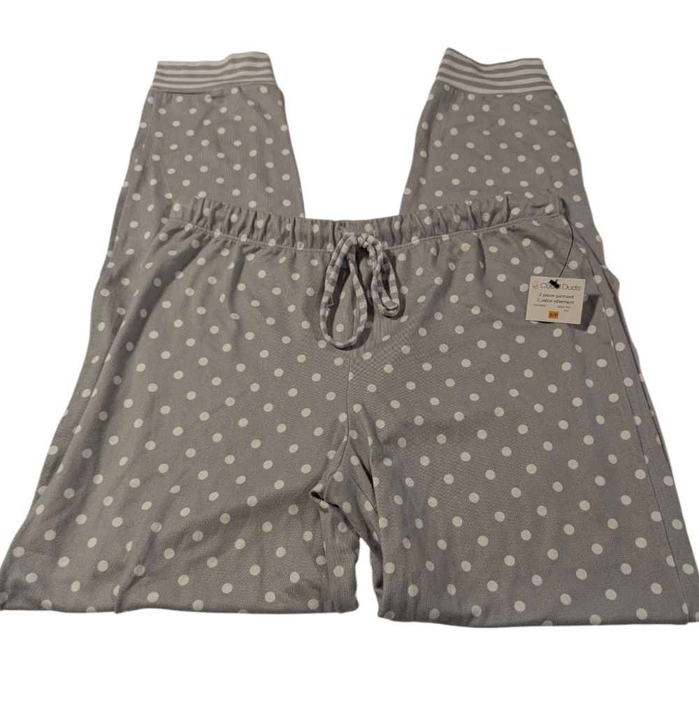 Cuddl Duds Long Sleeve Jogger Polka Dot and Striped Pajama Set Size Small NWT - Picture 8 of 14